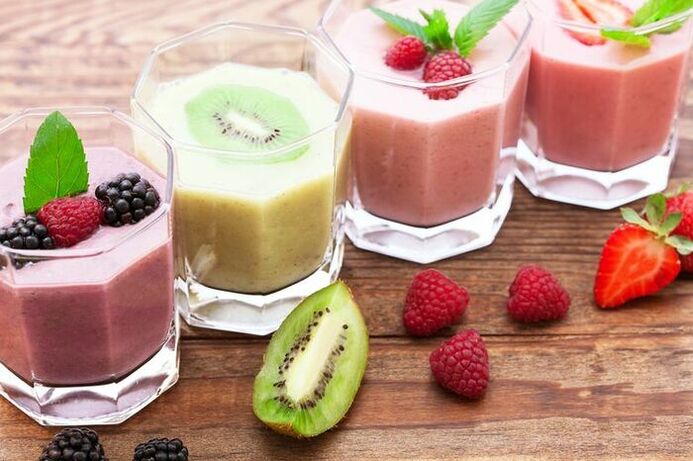 Fruchtmolierte Smoothies